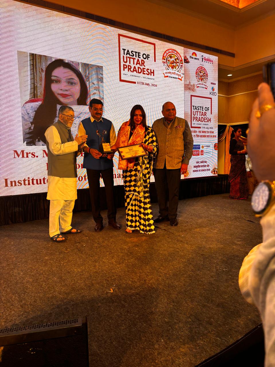 Mrs. Manita Rajput, Director, Drishti Institute recognized at Taste of Uttar Pradesh 2026